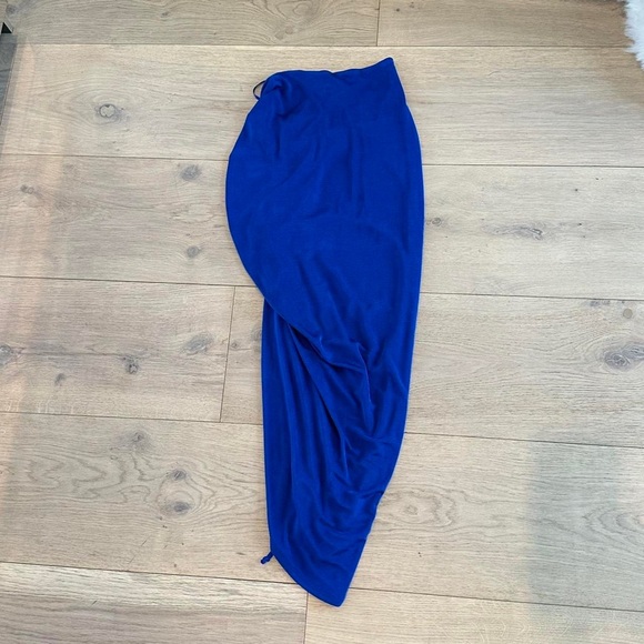 JLUXLABEL Blue Rouched Skirt - Picture 2 of 6